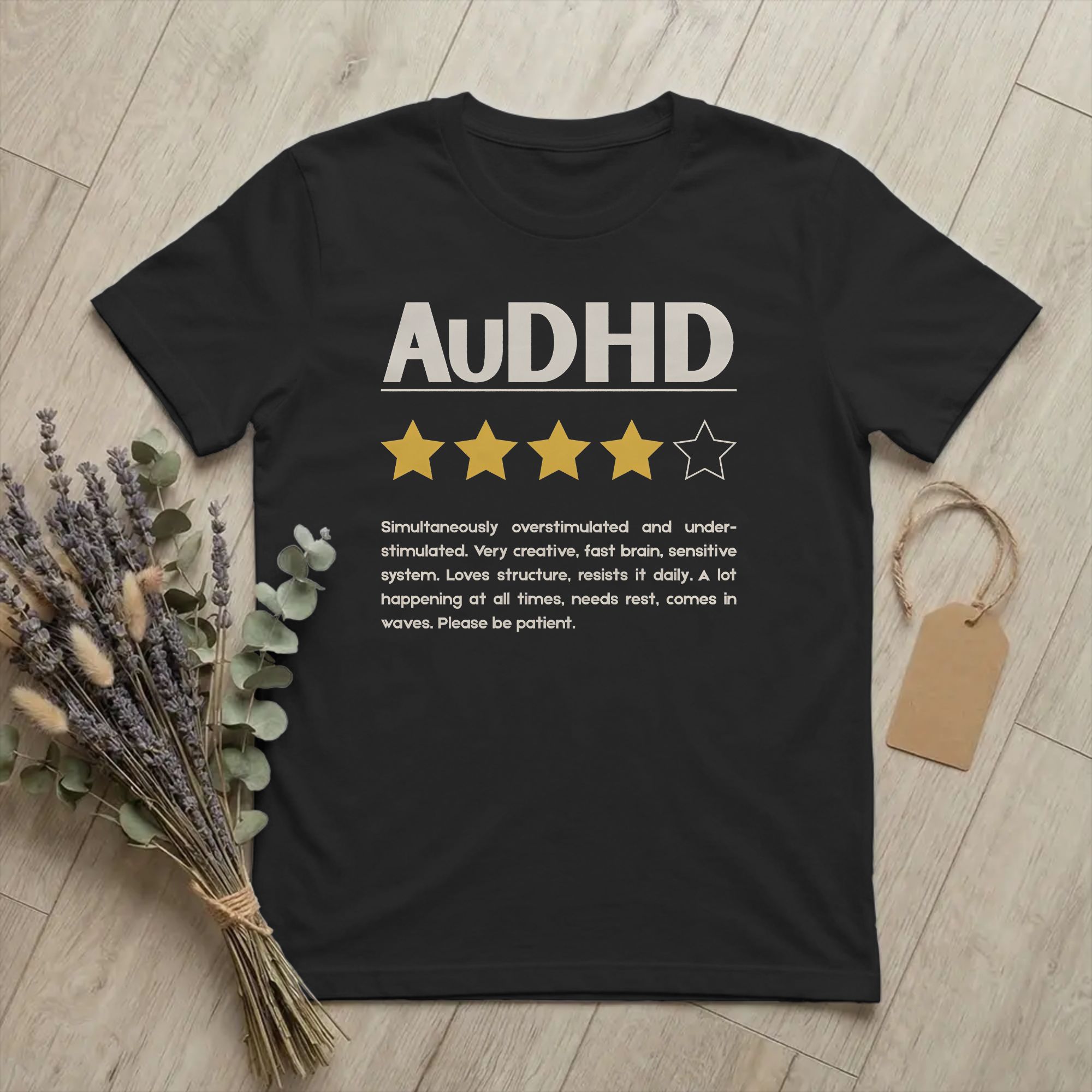 Summer Clothing Reviews - AuDHD Star Review Mental Health T-Shirt