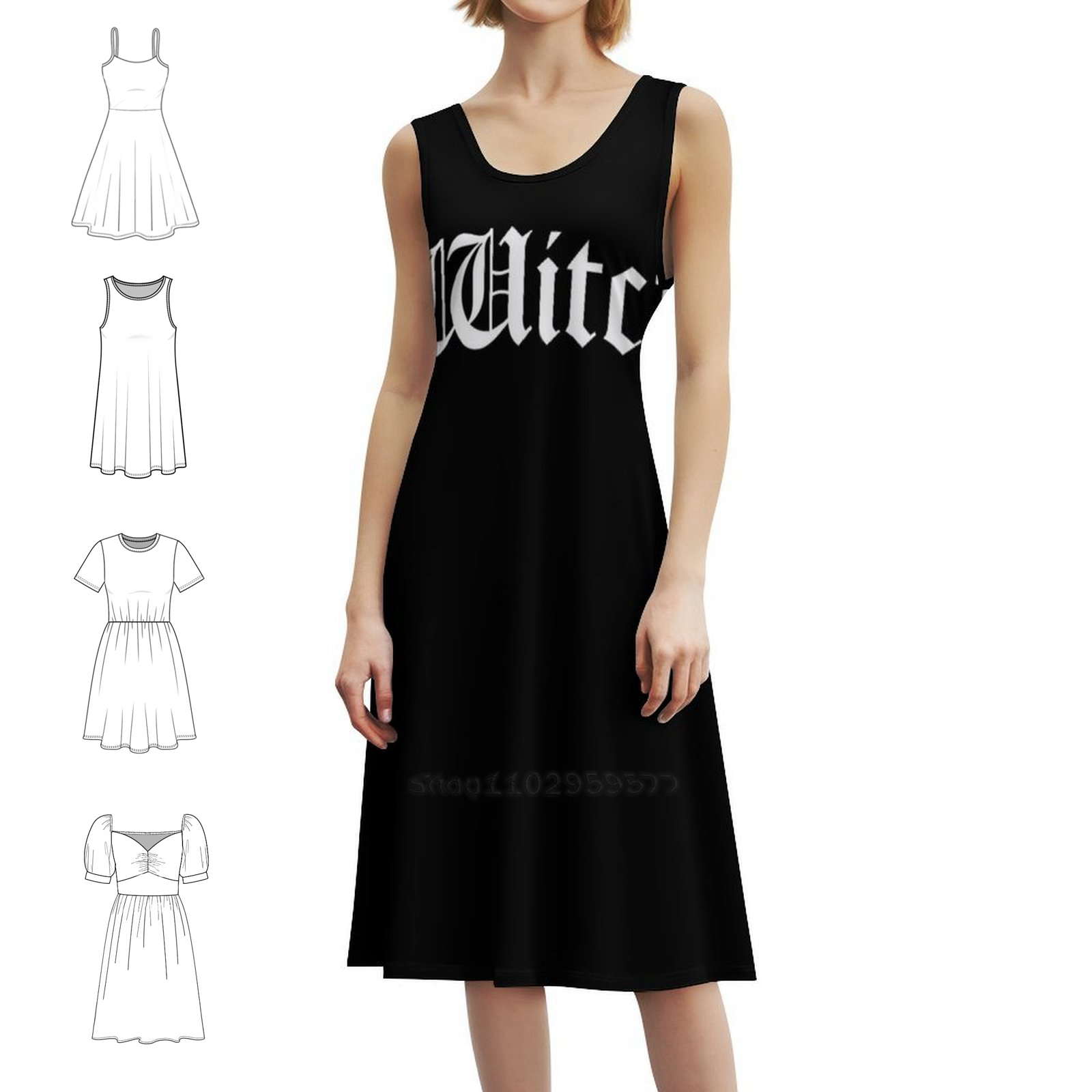 Summer Clothing Vacation - Witch Bohemian Sleeveless Dress Multi-Print Beach