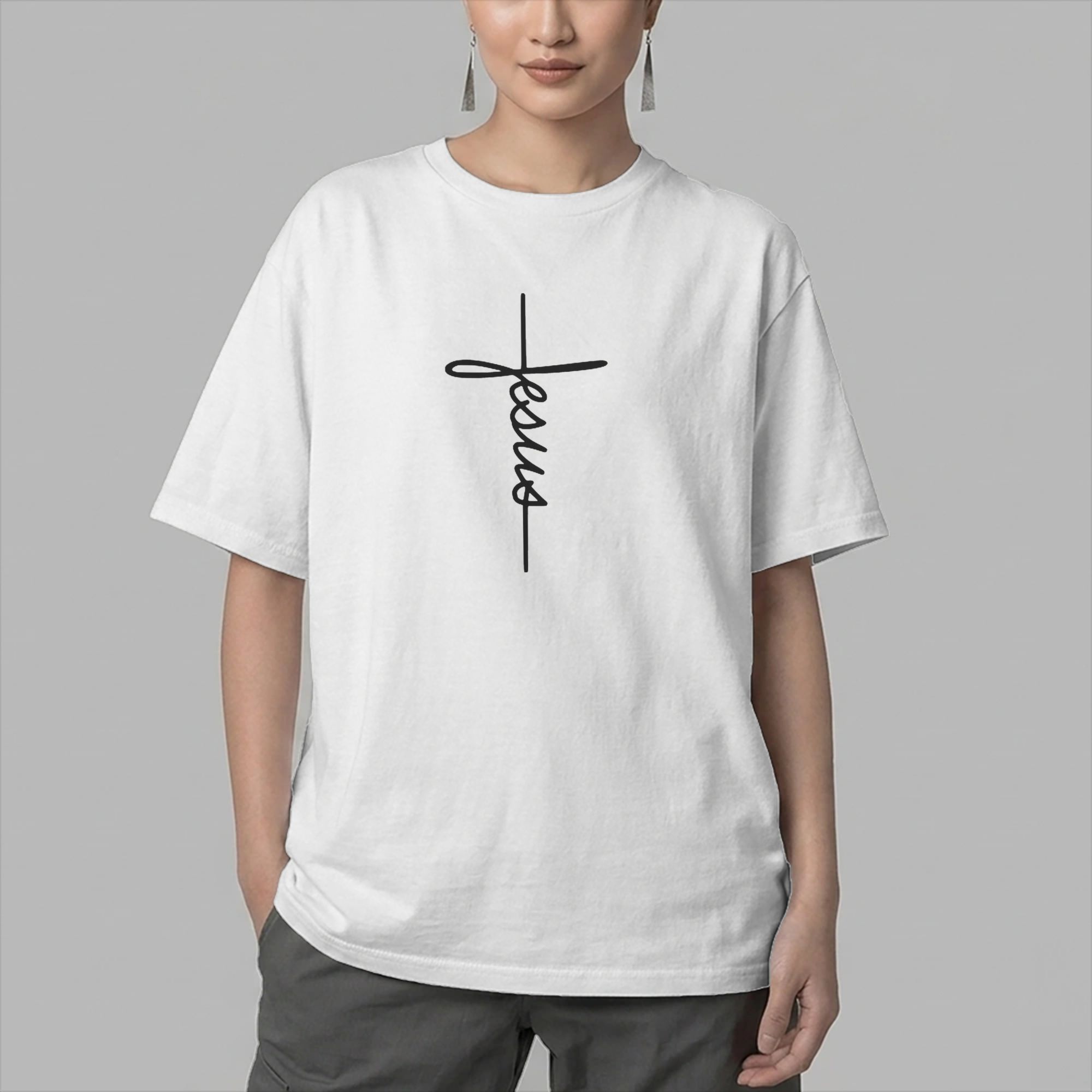 Men T-Shirts Jesus Name as a C - Summer Clothing Name 评论和价格