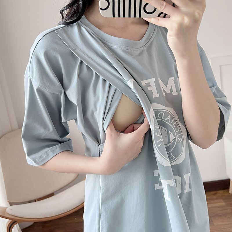 Nursing Dress Pregnant Breastf - Summer Clothing Us 评论和价格