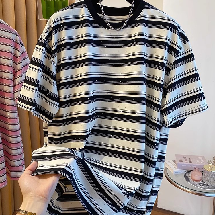 Unisex Pure Cotton Striped Sho - Summer Clothing Outlet 评论和价格
