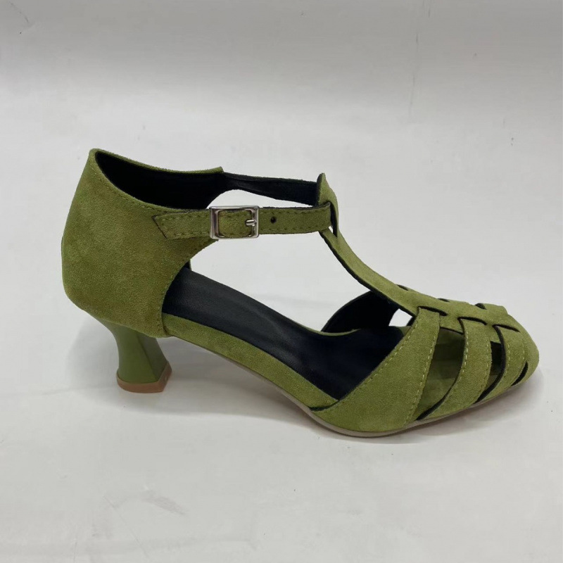 Women's Green Suede Kitten Hee - Summer Closet 评论和价格