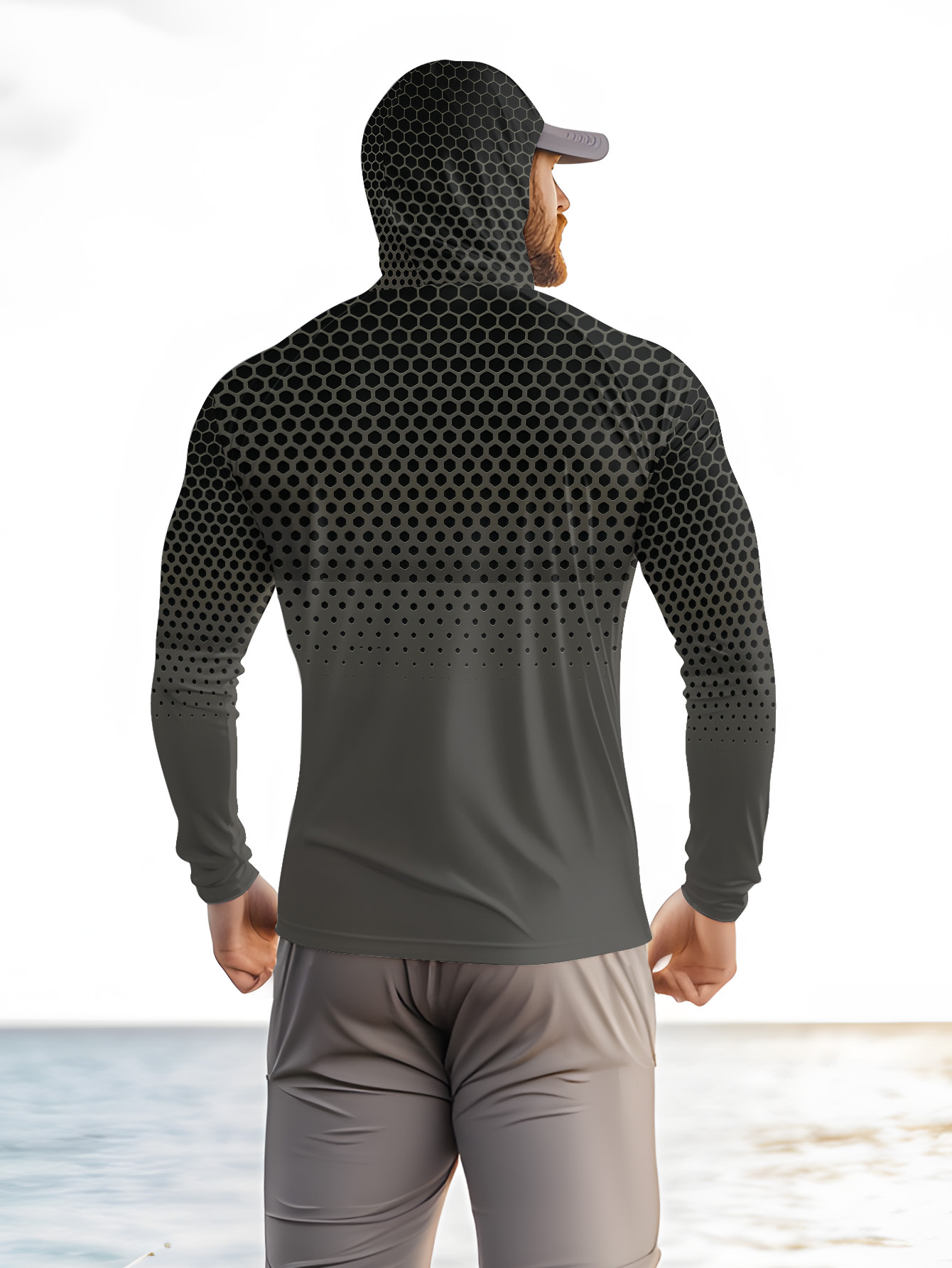 Men Hood Fishing Shirt long sl - Summer Clothing Us 评论和价格