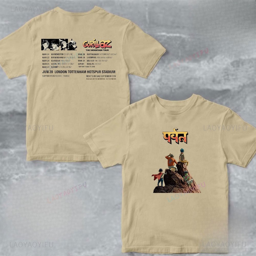 Unisex Cotton Tshirt Gorillaz  - Summer Clothing Uk 评论和价格