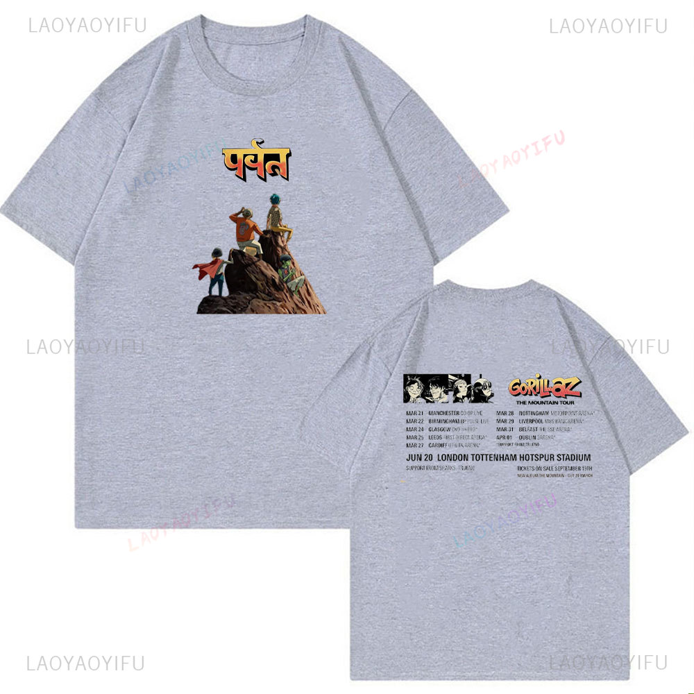 Unisex Cotton Tshirt Gorillaz  - Summer Clothing Uk 评论和价格