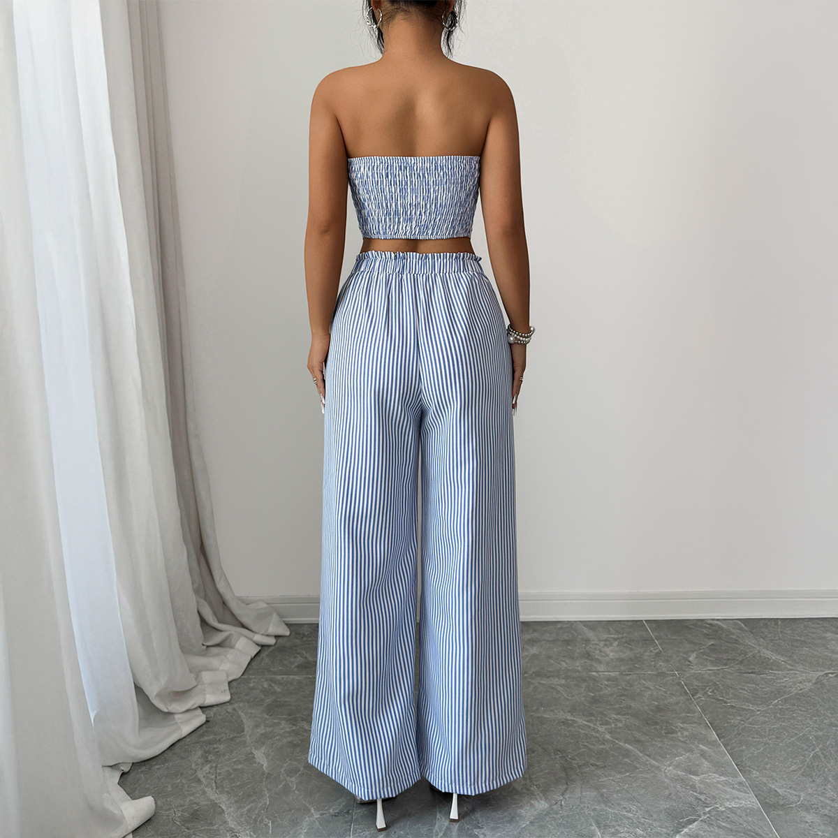 Elegant Design Striped Buttone - Summer Clothing Italy 评论和价格