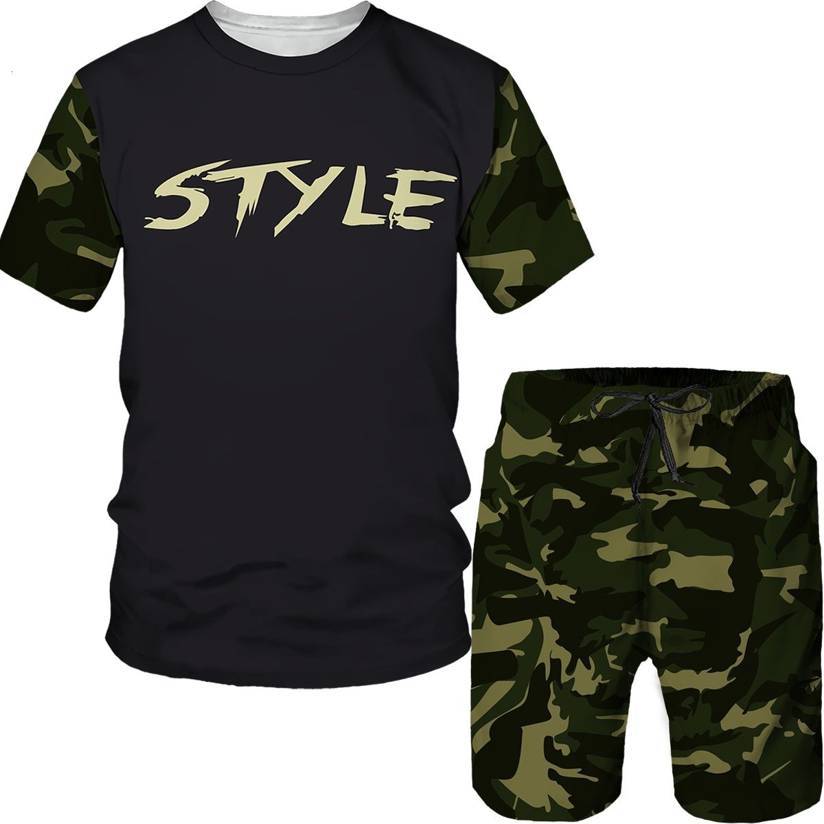Camouflage Men's Suits Camo 3D - Summer Clothing Outfits 评论和价格