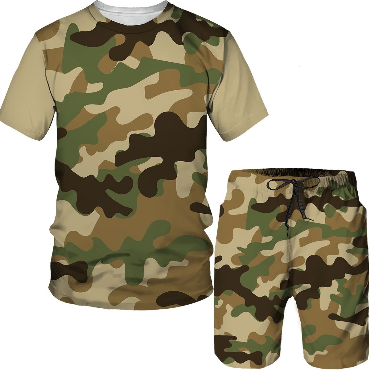 Camouflage Men's Suits Camo 3D - Summer Clothing Outfits 评论和价格