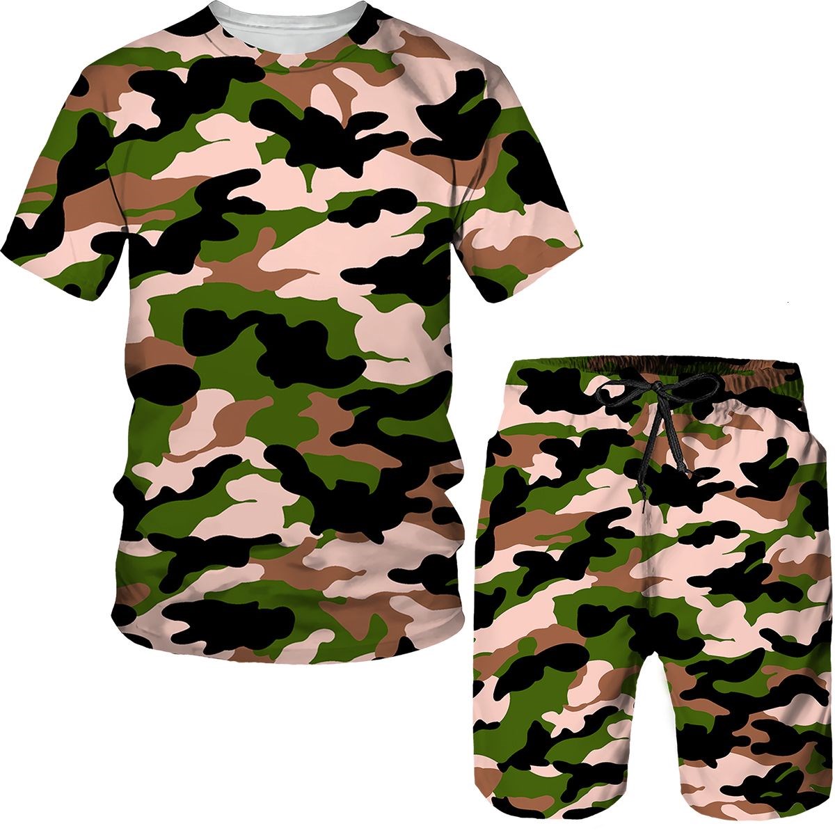 Camouflage Men's Suits Camo 3D - Summer Clothing Outfits 评论和价格
