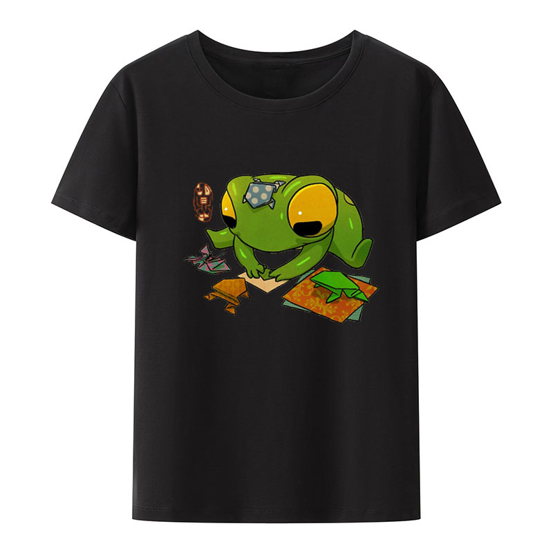 Cute Frog Making Origami Artwo - Summer Clothing Essentials Women 评论和价格