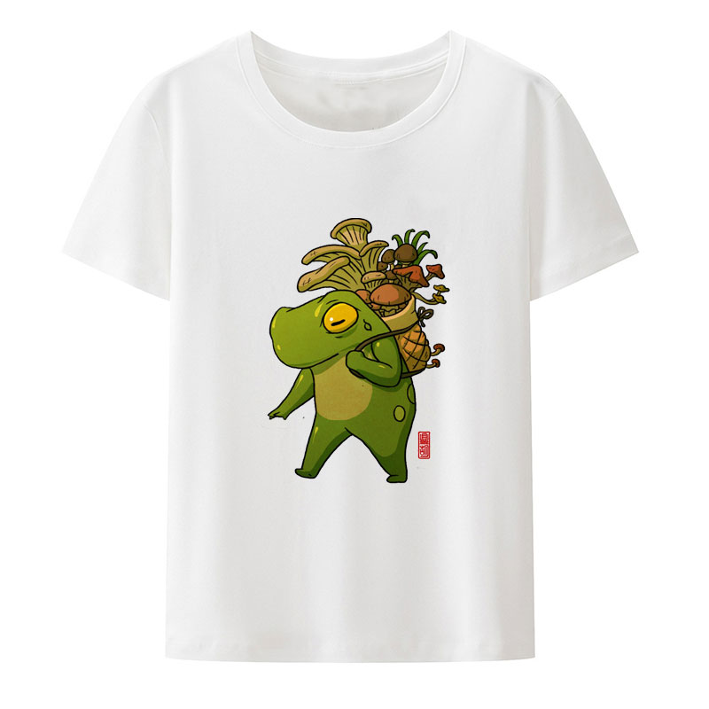 Cute Frog Making Origami Artwo - Summer Clothing Essentials Women 评论和价格