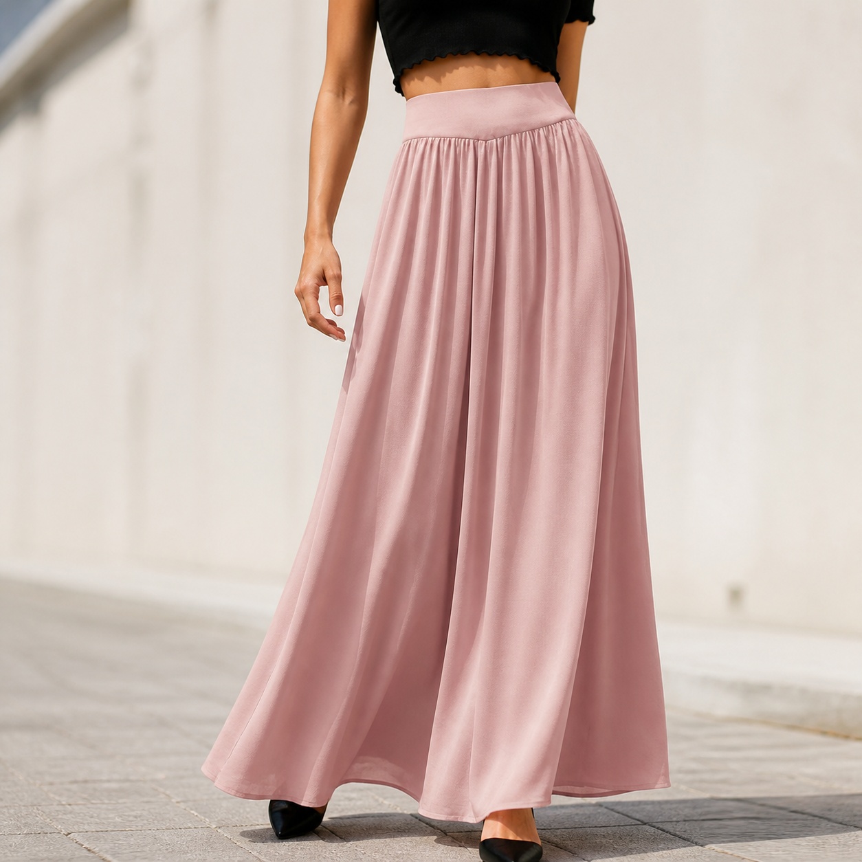 Women's High Waist Long Lightw - Summer Clothing Essentials Women 评论和价格