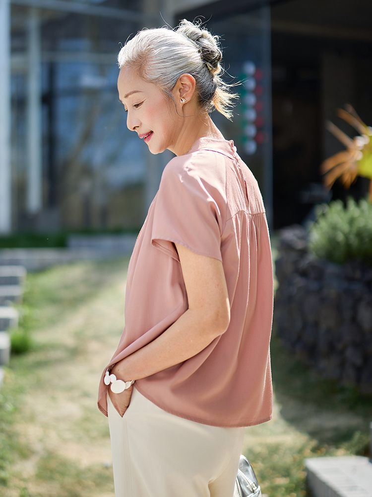Muzhi Fashionable Short Sleeve - Summer Clothing Women Over 50 评论和价格