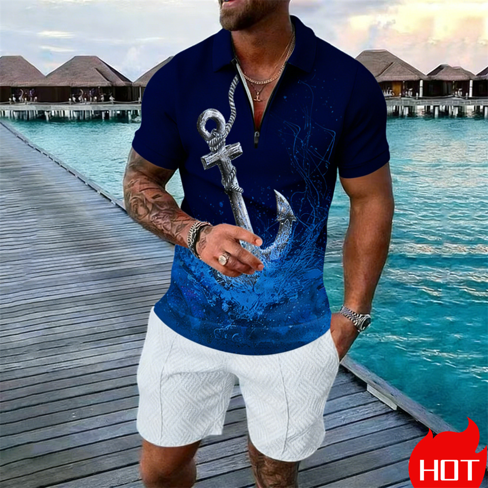 Summer man polo shirt set Vint - Summer Clothing Vacation 评论和价格