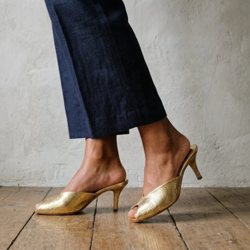 Women's Pumps Designer Gold Wo - Summer Clothing Elegant 评论和价格