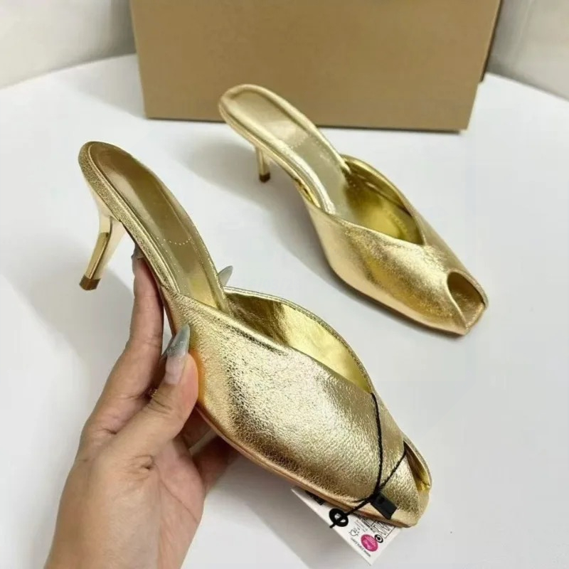 Women's Pumps Designer Gold Wo - Summer Clothing Elegant 评论和价格