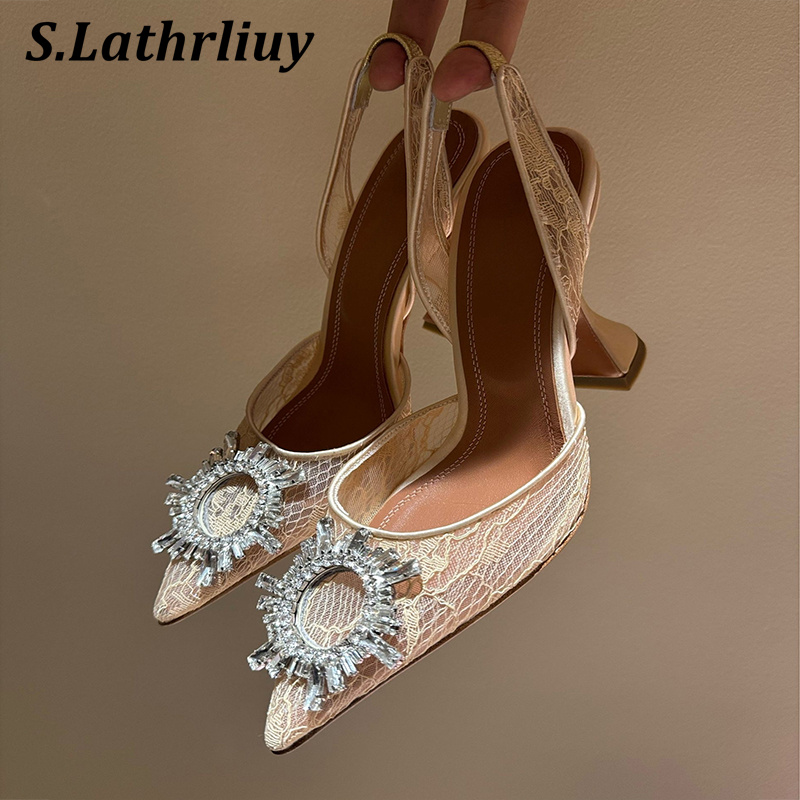 Sandals Rhinestone Flower Poin - Summer Clothing Elegant 评论和价格