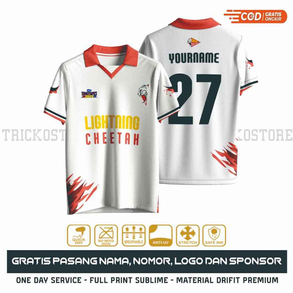 GMMTV LIGHTNING CHEETAH JERSEY - Summer Clothing Name 评论和价格