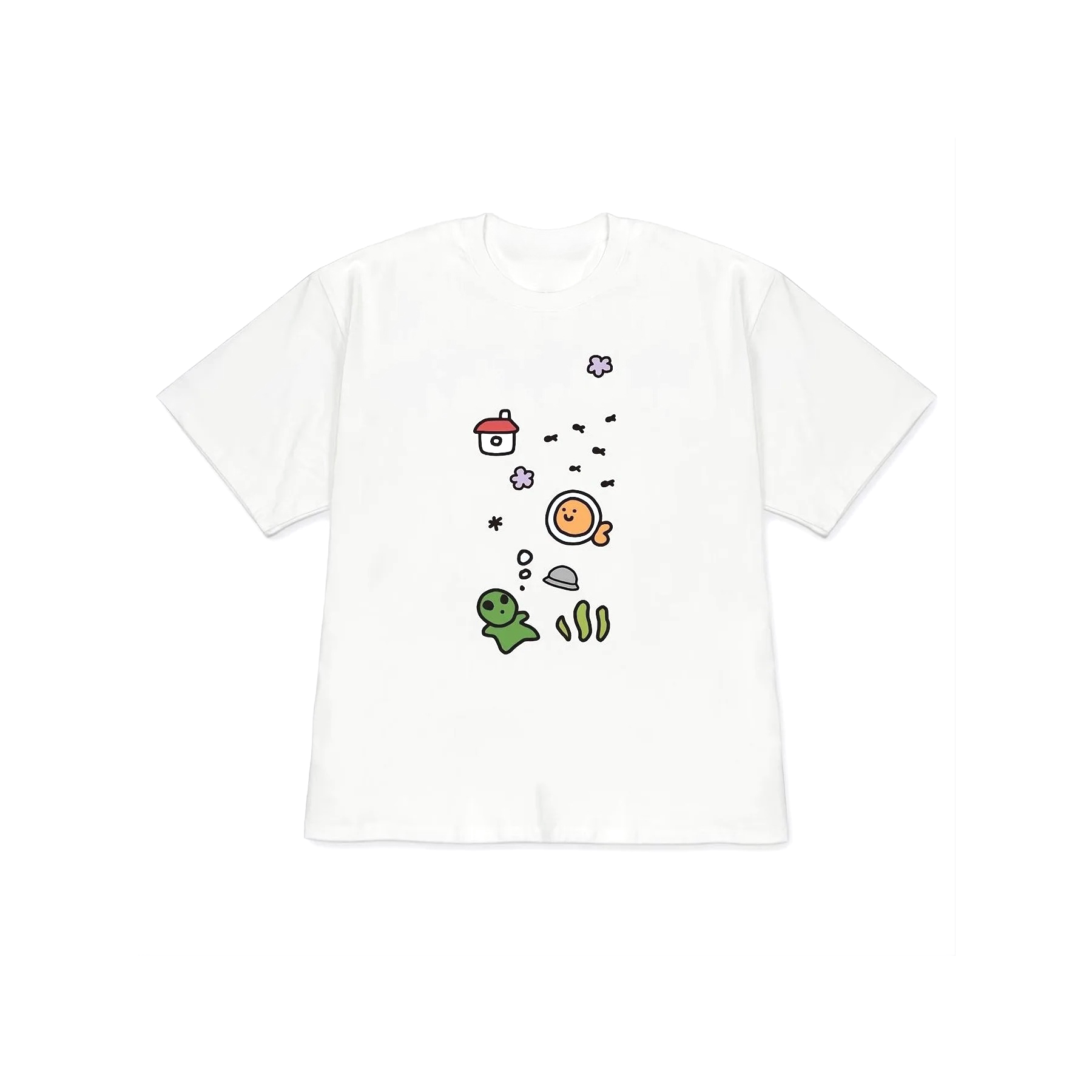 Korean Hand Drawn Style T-shir - Summer Clothing Reviews 评论和价格
